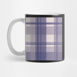 winter plaid in cool lavender and sand seamless pattern Mug